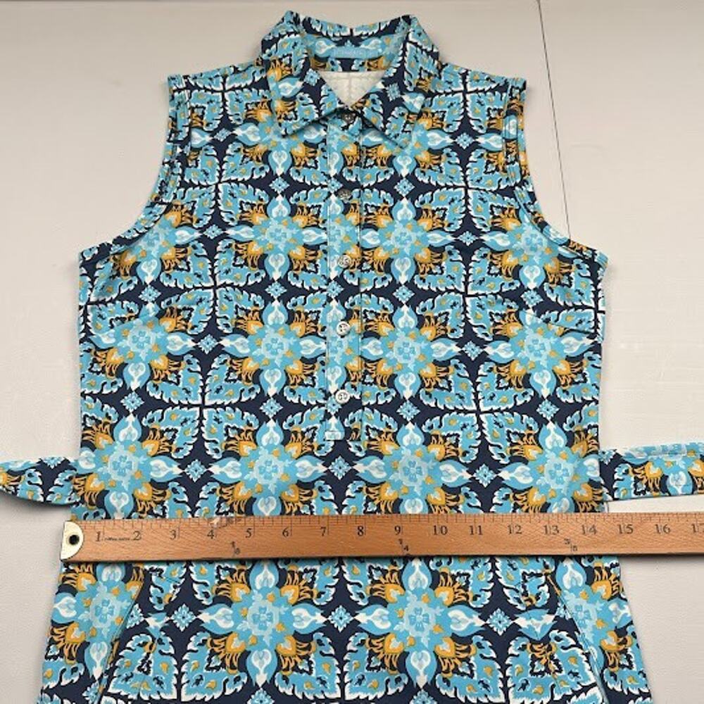 J Mclaughlin Dress Womens Extra Small Blue Floral Catalina Cloth Preppy Resort - Picture 13 of 15
